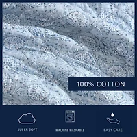 Floral Park Cotton Quilt-Sham Set