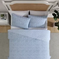 Floral Park Cotton Quilt-Sham Set