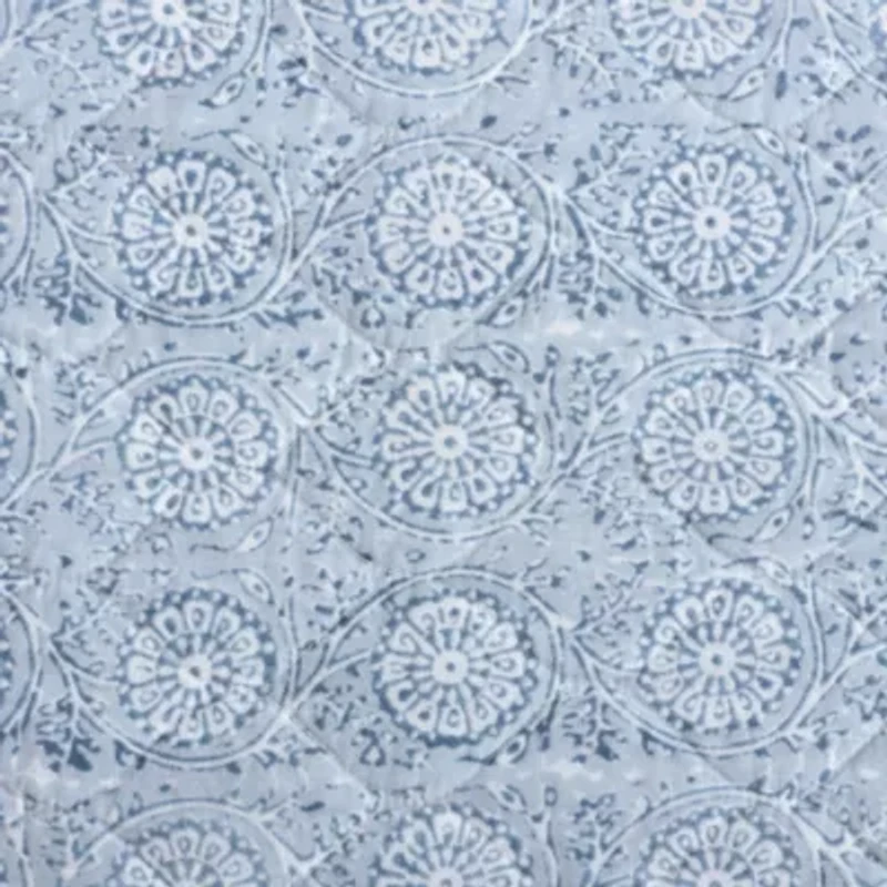 Floral Park Cotton Quilt-Sham Set