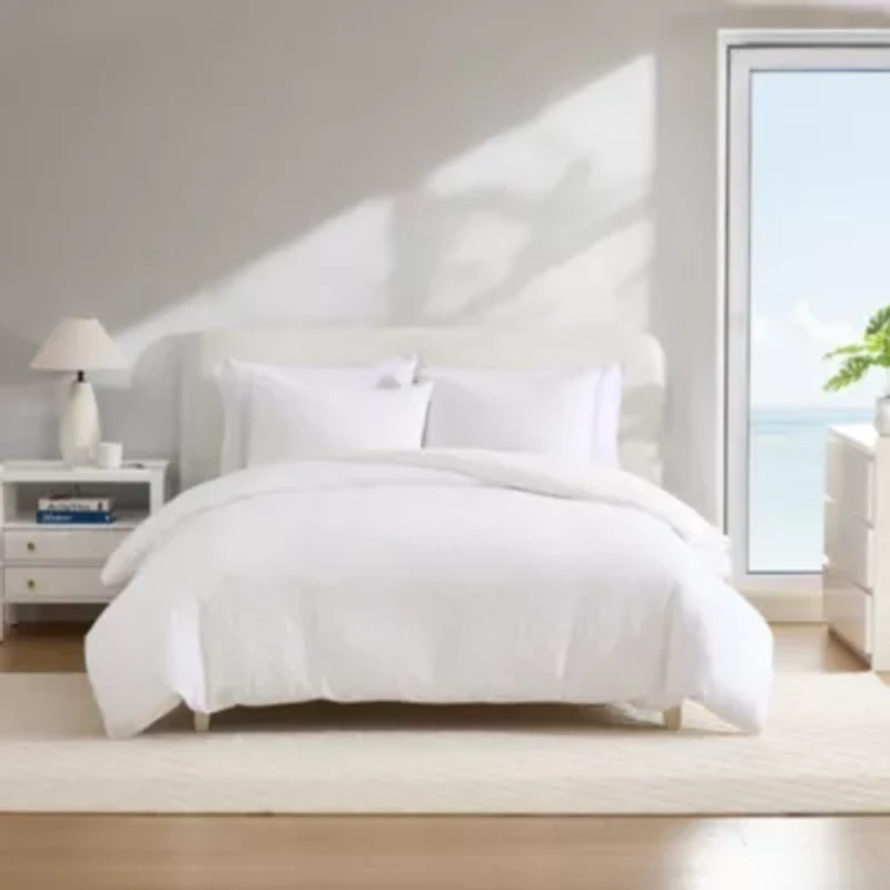 Seaside Floral Cotton Duvet Cover Set