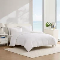 Seaside Floral Cotton Duvet Cover Set