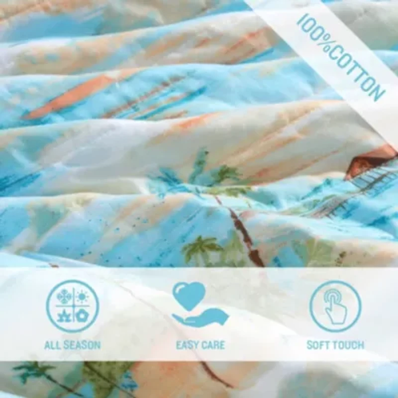 Bon Voyage Cotton Quilt-Sham Set