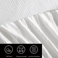 Bark Texture Cotton Duvet Cover Set
