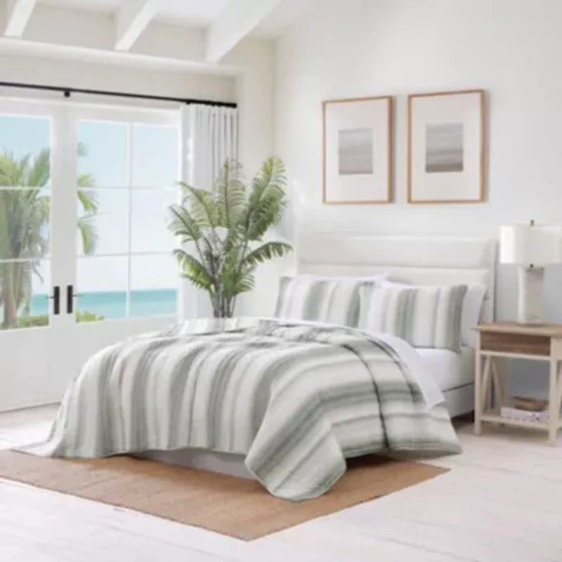 La Prisma Stripe Texture Cotton Quilt Set