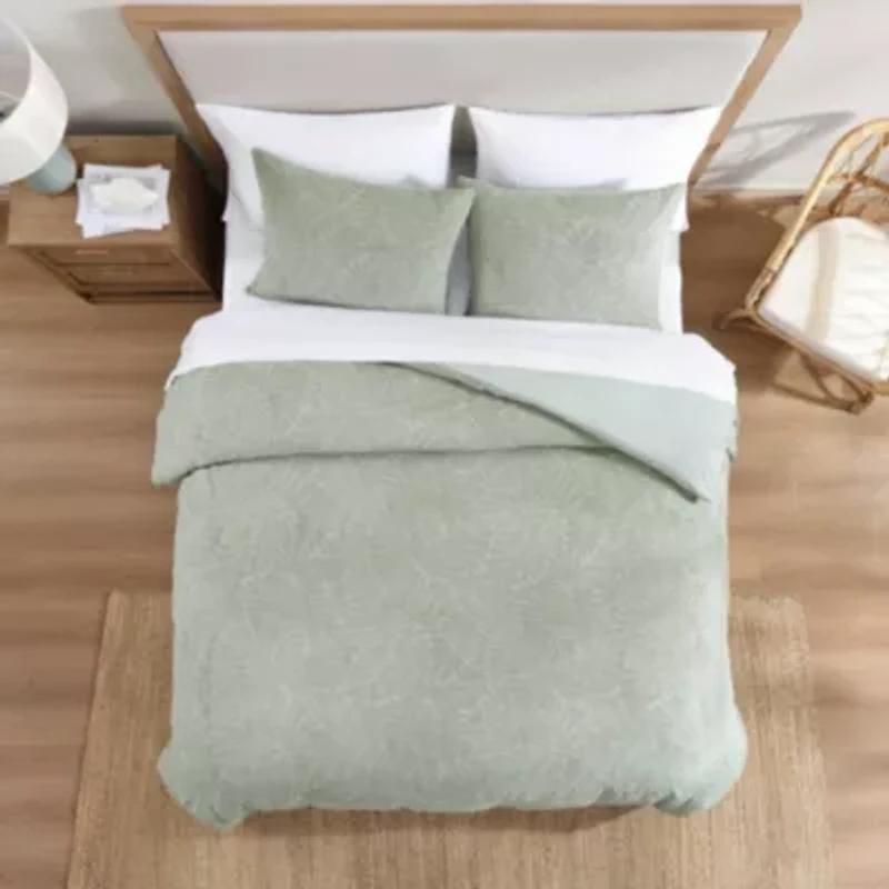 Harbor Palm Cotton Duvet Cover Set