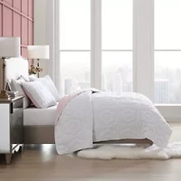 Rainbow Stitch Microfiber Quilt Set