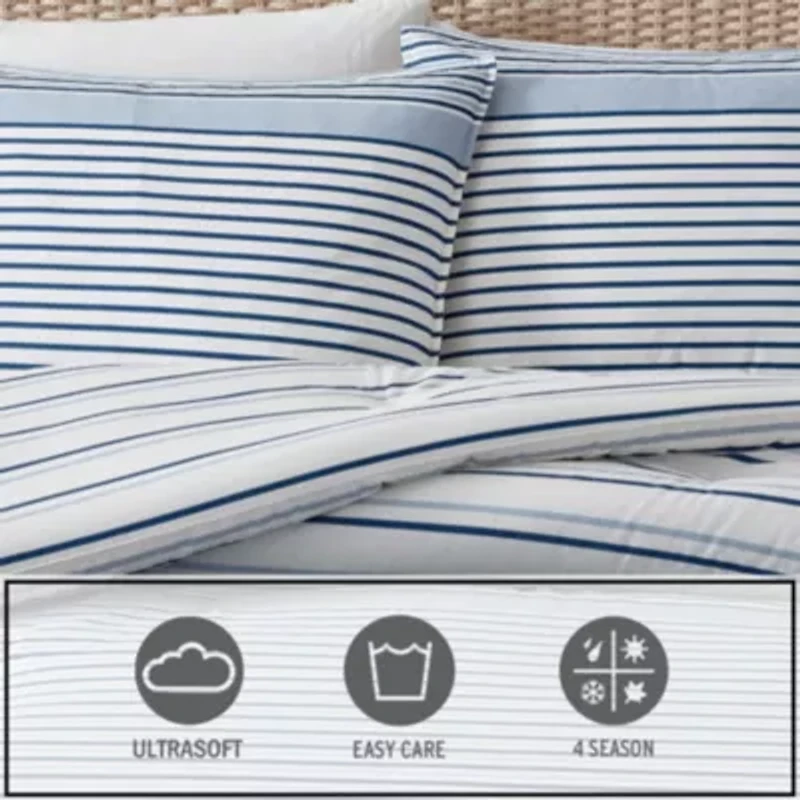 Cooper Stripe Cotton Duvet Cover Set