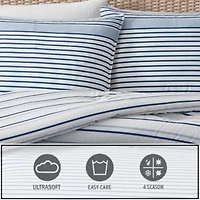 Cooper Stripe Cotton Duvet Cover Set