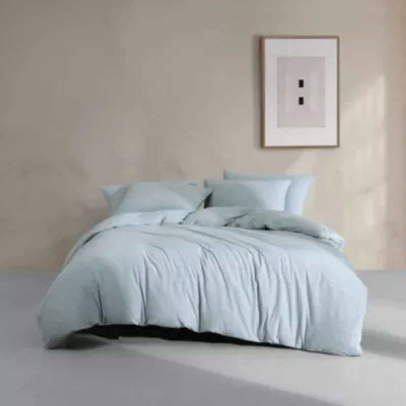 Modern Cotton Melange Duvet Cover Set