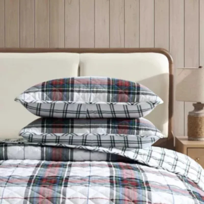 Holiday Plaid Cotton Quilt Set