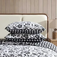 Woodblock Floral Cotton Quilt Set