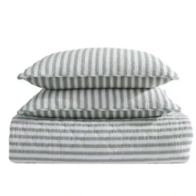 Willow Way Ticking Stripe Cotton Quilt Set