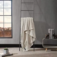 KCNY  Textured Solid Microfiber Throw Blanket