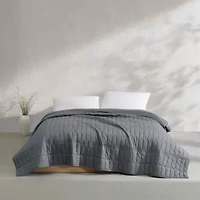 Washed Percale Cotton Quilt Set