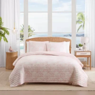 Beach Bluff Toile Cotton Quilt Set