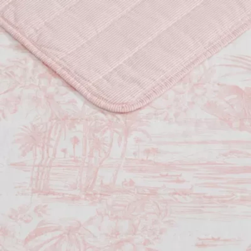 Beach Bluff Toile Cotton Quilt Set