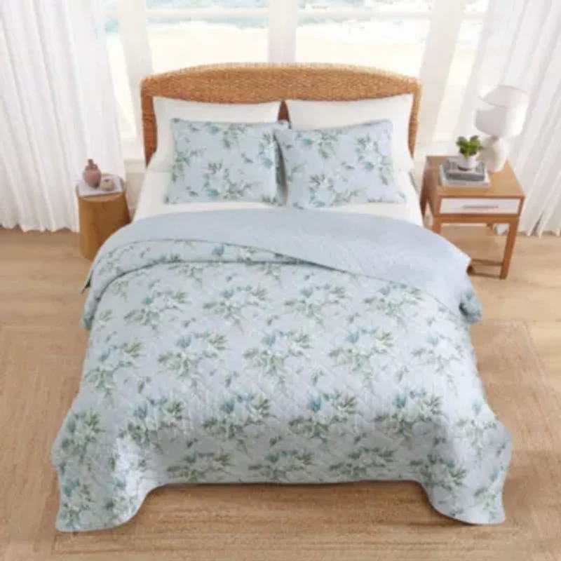 Floral Enchantment Texture Cotton Quilt Set