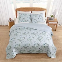 Floral Enchantment Texture Cotton Quilt Set