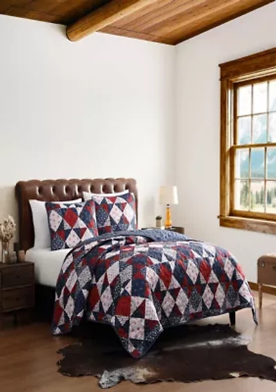 Rodeo Patchwork Microfiber Quilt Set