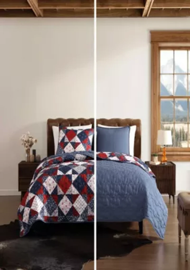 Rodeo Patchwork Microfiber Quilt Set