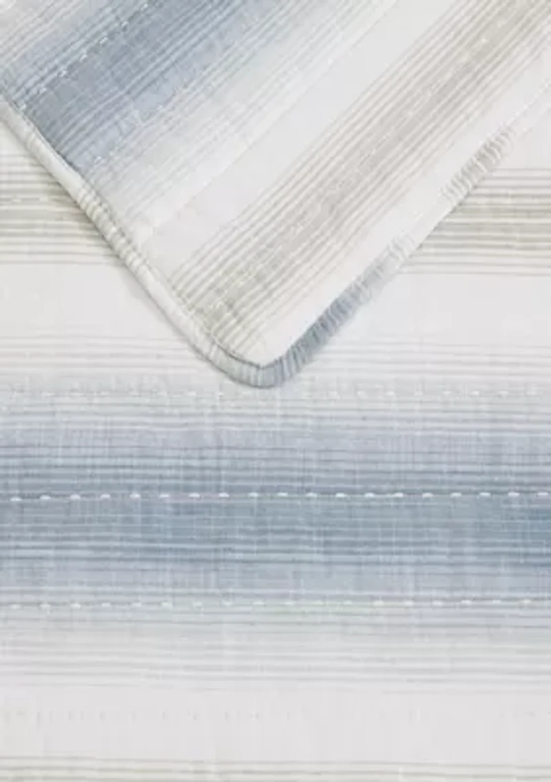 Prima Island Stripe Cotton Quilt Set