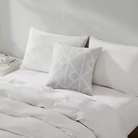 Emblem Wool Blend Decorative Pillow