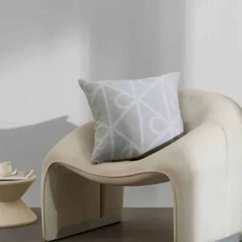 Emblem Wool Blend Decorative Pillow