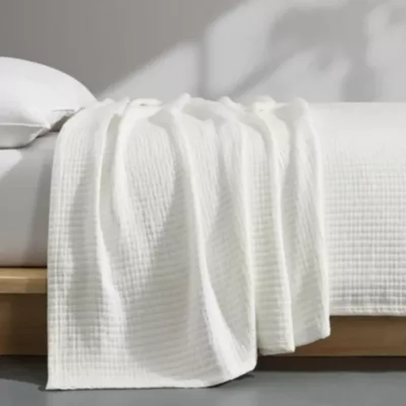 Subway Tile Matelasse Cotton Blanket