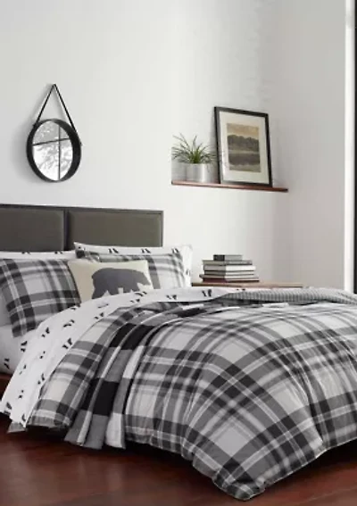 Coal Creek Plaid Cotton Comforter Sham Set