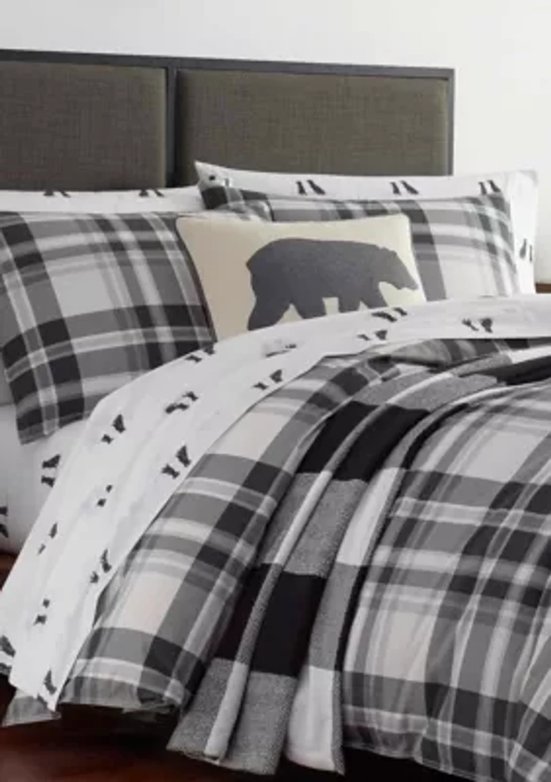 Coal Creek Plaid Cotton Comforter Sham Set