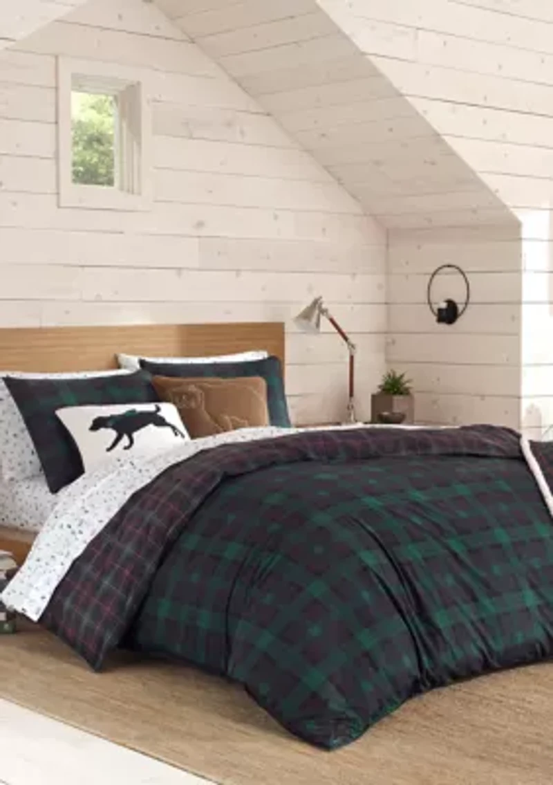 Woodland Tartan Cotton Comforter Sham Set