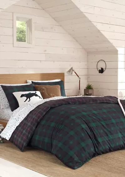 Woodland Tartan Cotton Comforter Sham Set