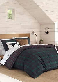 Woodland Tartan Cotton Comforter Sham Set