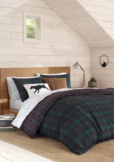 Woodland Tartan Cotton Duvet Cover Set