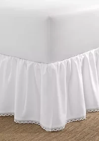 Crochet Ruffle Cotton Sateen Ruffled Bedskirt