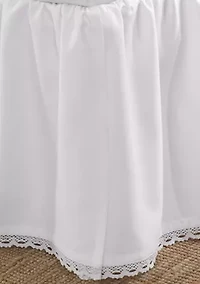 Crochet Ruffle Cotton Sateen Ruffled Bedskirt