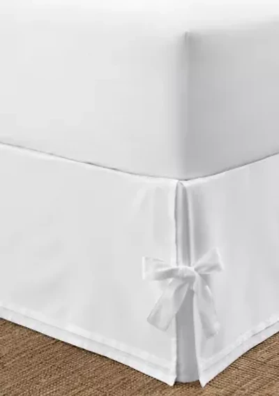 Corner Ties Cotton Sateen Tailored Bedskirt