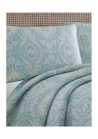 Turtle Cove 3-Piece Paisley Cotton Quilt Set
