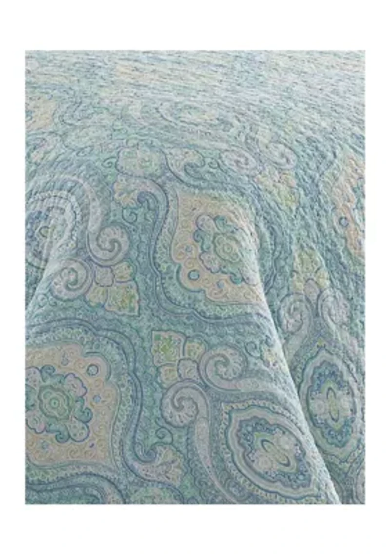 Turtle Cove 3-Piece Paisley Cotton Quilt Set