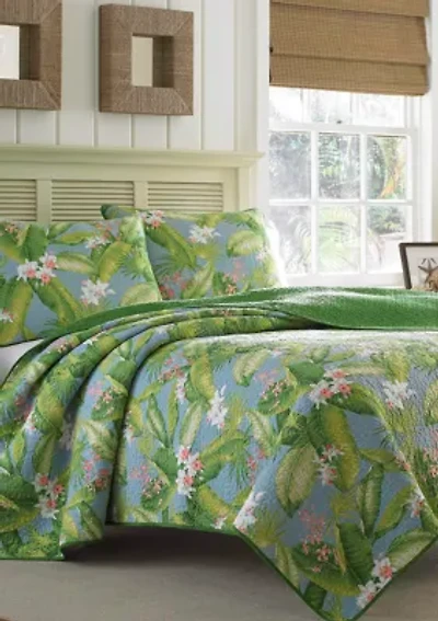 Aregada Dock 2-Piece Floral Cotton Quilt Set