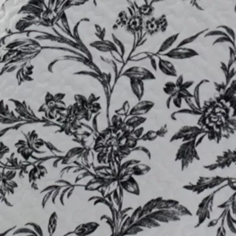 Twin Amberley Black/White Quilt Set