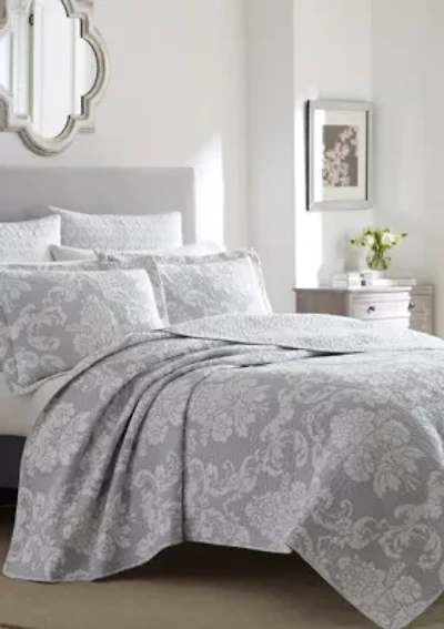 Twin Venetia Gray Quilt Set