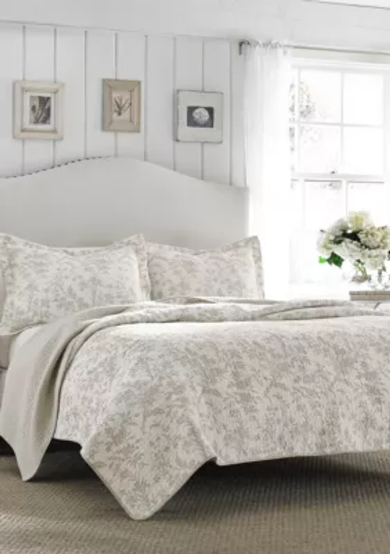 Twin Amberley Grey Quilt Set