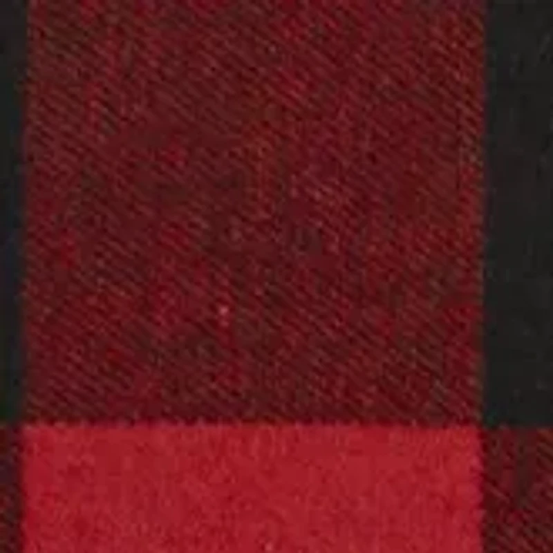 Cabin Plaid Flannel Sherpa Throw Pillow