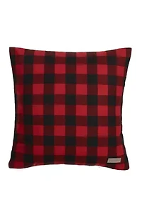 Cabin Plaid Flannel Sherpa Throw Pillow