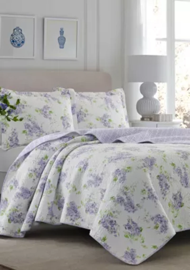 Twin Keighley Lt/Pastel Purple Quilt Set