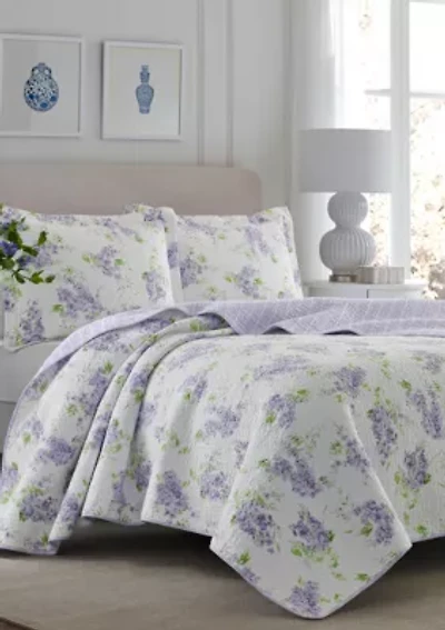 Twin Keighley Lt/Pastel Purple Quilt Set