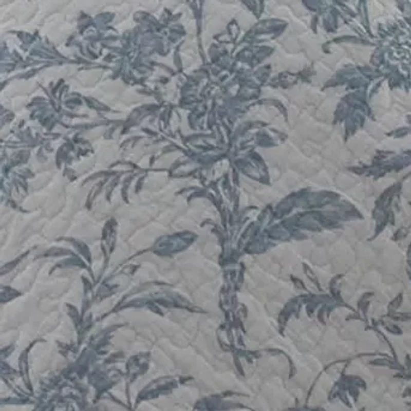 Twin Amberley Bright Blue Quilt Set