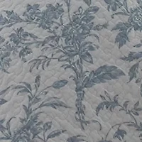 Twin Amberley Bright Blue Quilt Set