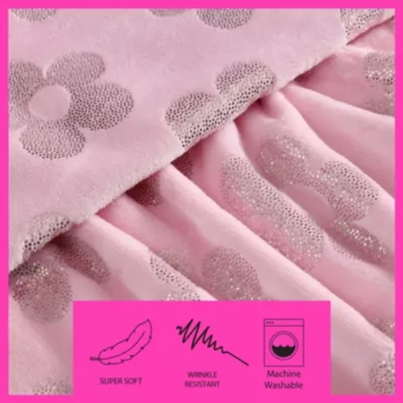 Retro Daisy Microfiber Throw